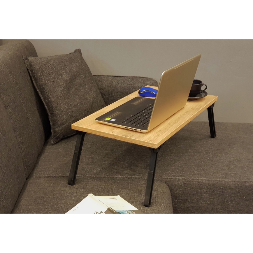 Stolić za krevet GUSTO 24,5x60 cm bež/crna