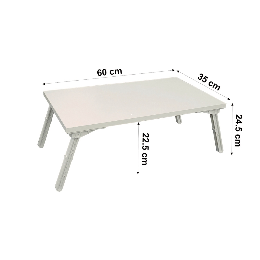 Stolić za krevet GUSTO 24x60 cm bijela