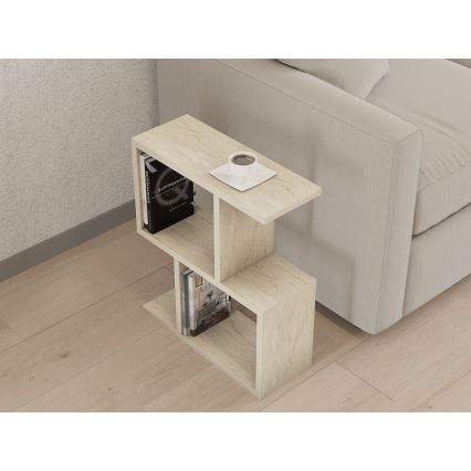 Stolić za odlaganje CROS 45x17 cm mramorni dekor/bež