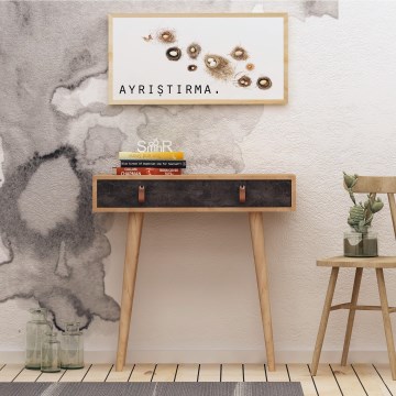 Stolić za odlaganje ILLAS 87,6x80 cm smeđa/crna
