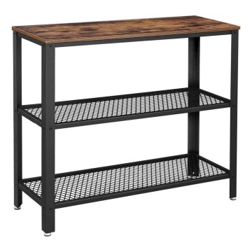 Stolić za odlaganje LUVOR, smeđa/crna