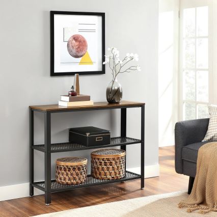 Stolić za odlaganje LUVOR, smeđa/crna