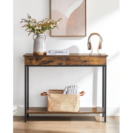 Stolić za odlaganje LUVOR smeđi/crni