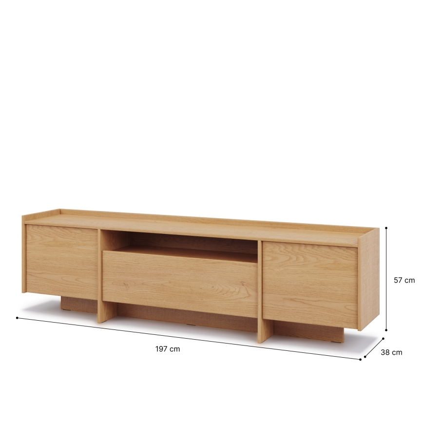 Stolić za televizor KEMI 197x57 cm hrast cremona