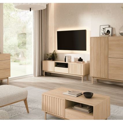 Stolić za TV KIOTO 159x53 cm hrast Cremona