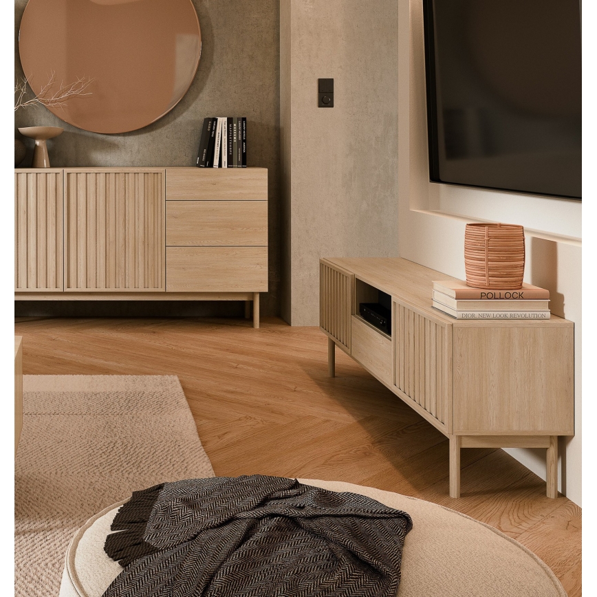 Stolić za TV KIOTO 159x53 cm hrast Cremona