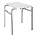 Stolica 44x45 cm srebrna/bijela