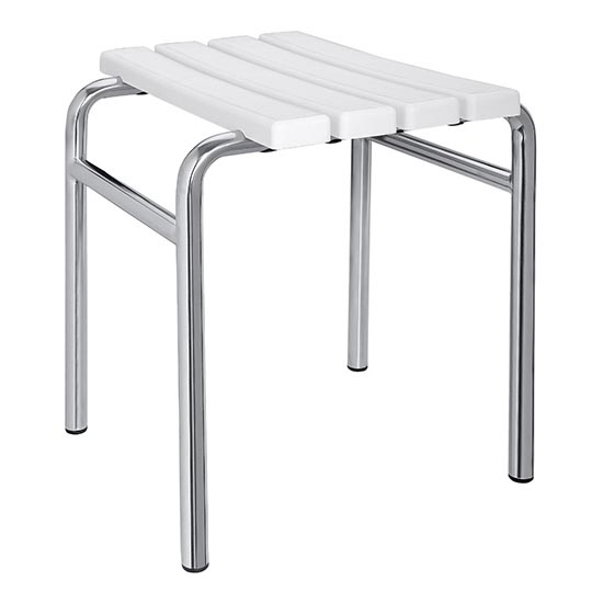 Stolica 44x45 cm srebrna/bijela