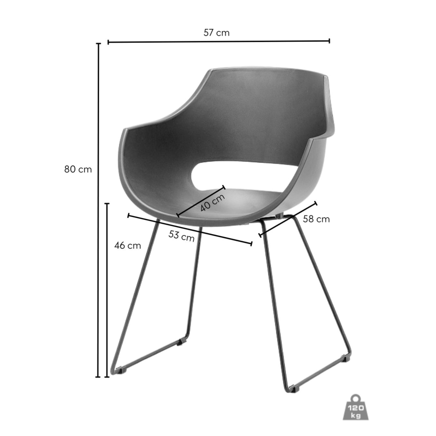 Stolica ROCKY 1 kom crna