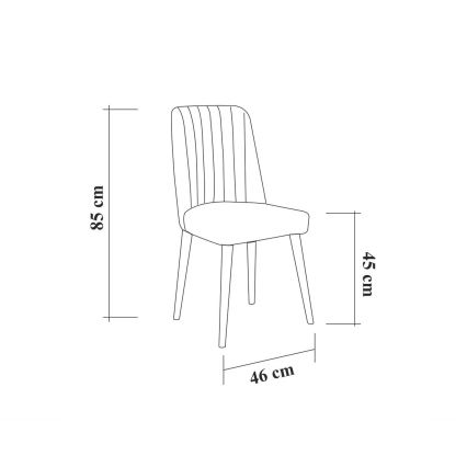 Stolica VINA 85x46 cm antracit/bež