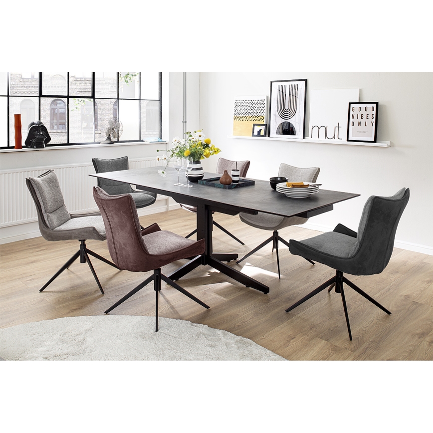 Stolica ZAIRA, 1 kom, smeđa/crvena