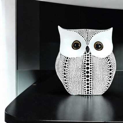 Stolna dekoracija 15 cm bijela/crna