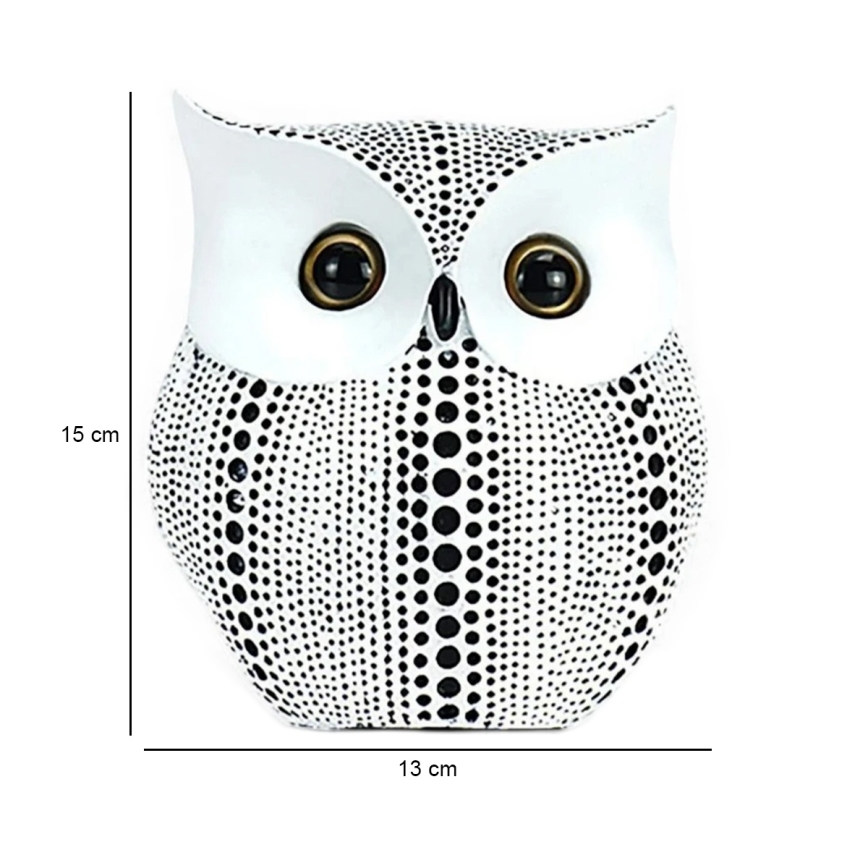 Stolna dekoracija 15 cm bijela/crna