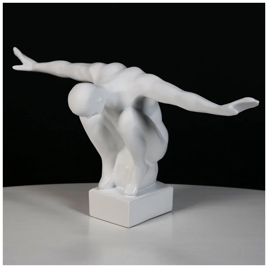 Stolna dekoracija 19,5x16x38,5 cm smola/bijela