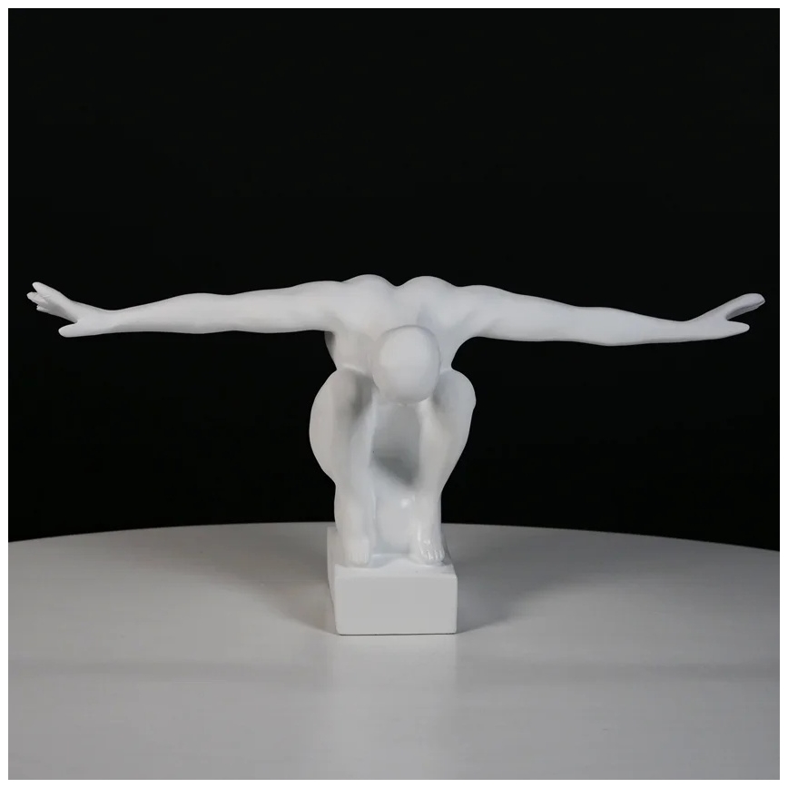 Stolna dekoracija 19,5x16x38,5 cm smola/bijela