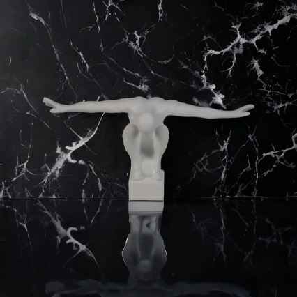 Stolna dekoracija 19,5x16x38,5 cm smola/bijela