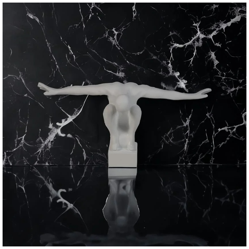 Stolna dekoracija 19,5x16x38,5 cm smola/bijela