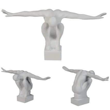 Stolna dekoracija 19,5x16x38,5 cm smola/bijela