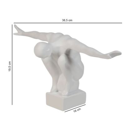 Stolna dekoracija 19,5x16x38,5 cm smola/bijela