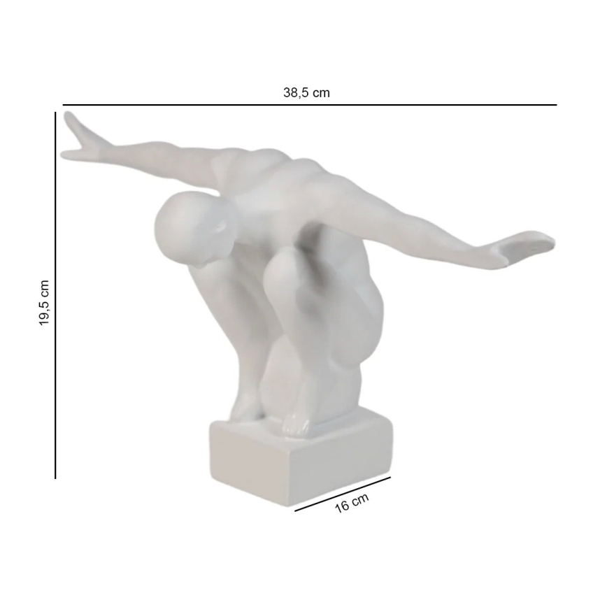 Stolna dekoracija 19,5x16x38,5 cm smola/bijela