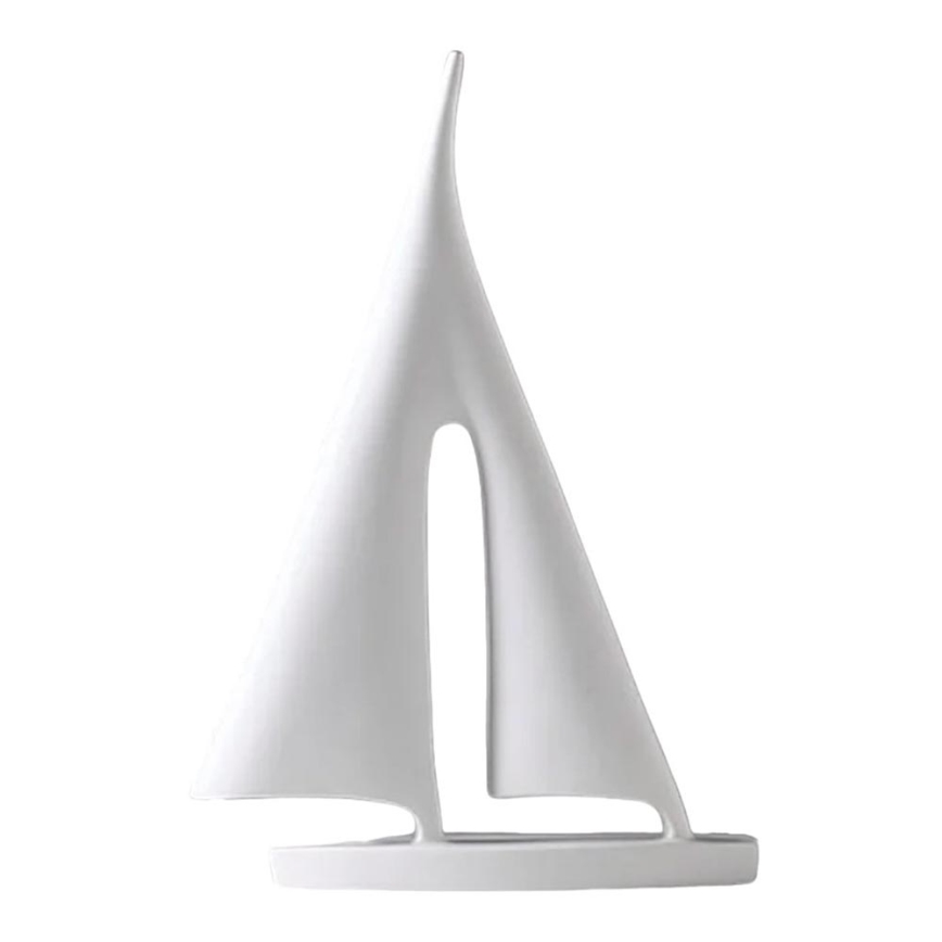 Stolna dekoracija 21 cm smola/bijela
