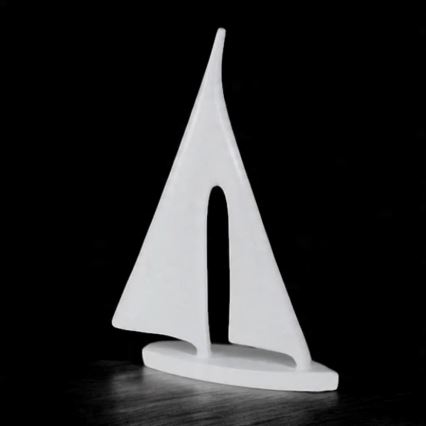Stolna dekoracija 21 cm smola/bijela