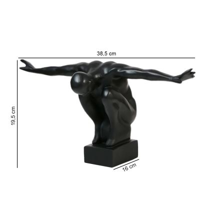 Stolna dekoracija 25x41x20 cm smola/crna