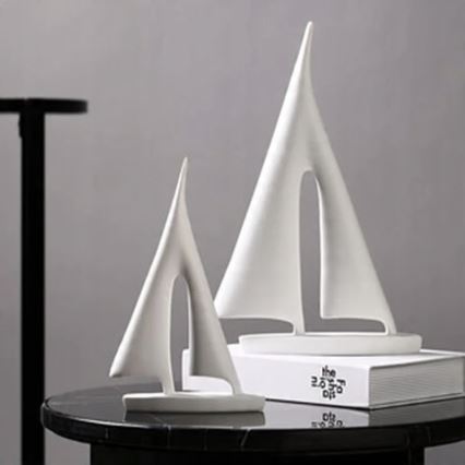 Stolna dekoracija 28 cm smola/bijela