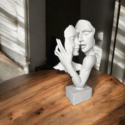 Stolna dekoracija 29x9x17 cm smola/bijela