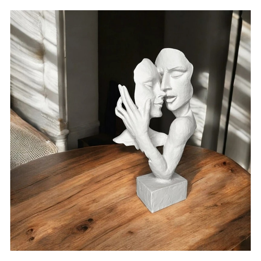 Stolna dekoracija 29x9x17 cm smola/bijela