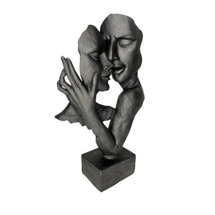 Stolna dekoracija 29x9x17 cm smola/crna