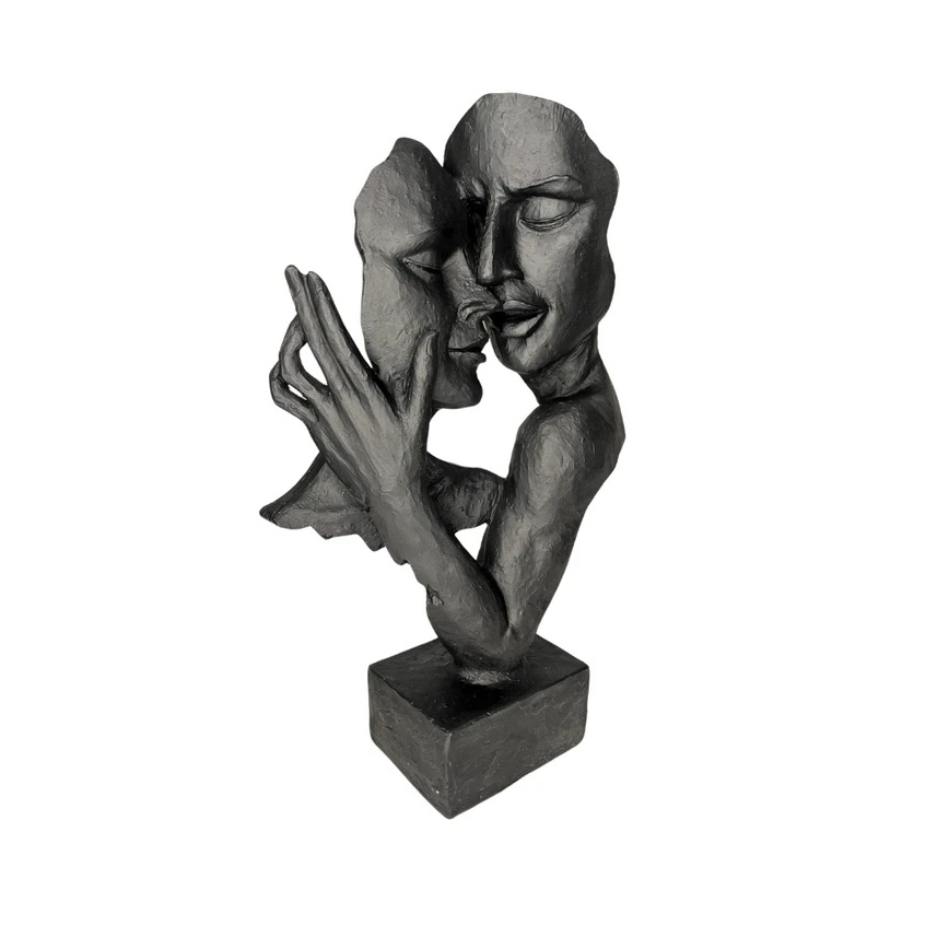 Stolna dekoracija 29x9x17 cm smola/crna