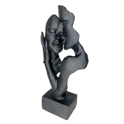 Stolna dekoracija 29x9x17 cm smola/crna