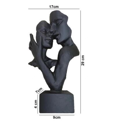 Stolna dekoracija 29x9x17 cm smola/crna