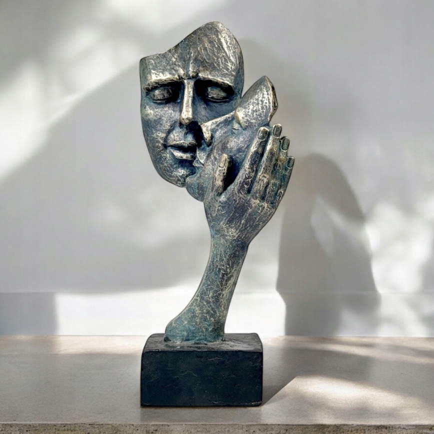 Stolna dekoracija 35x22x13 cm smola/patina