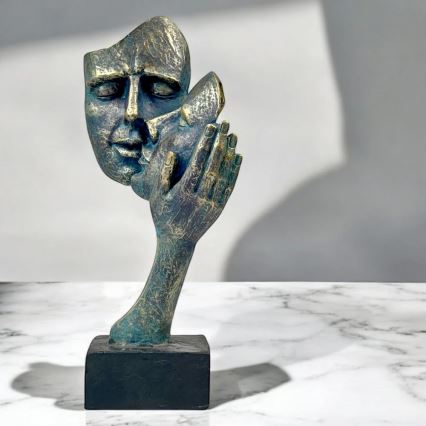 Stolna dekoracija 35x22x13 cm smola/patina