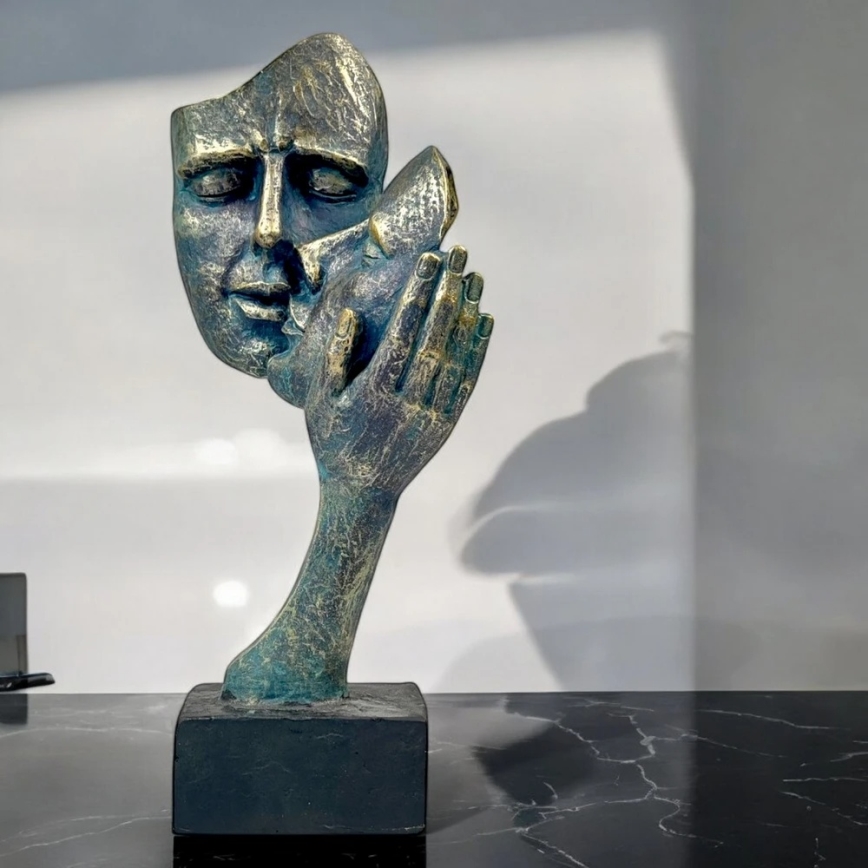 Stolna dekoracija 35x22x13 cm smola/patina