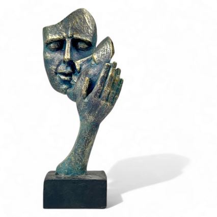 Stolna dekoracija 35x22x13 cm smola/patina