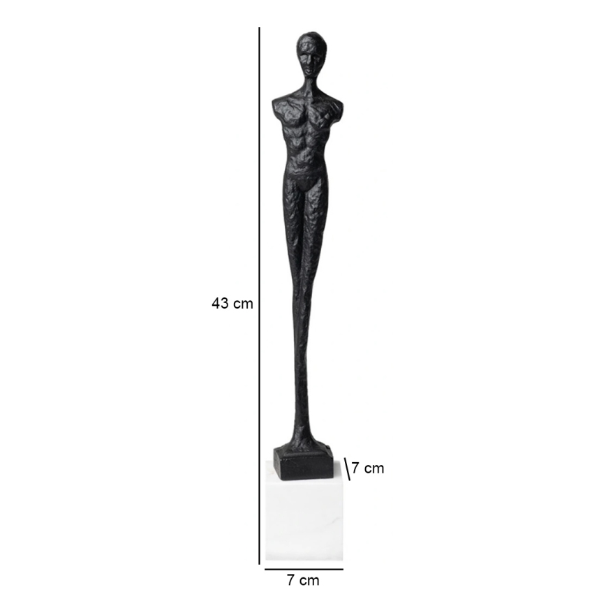 Stolna dekoracija 43 cm smola/crna