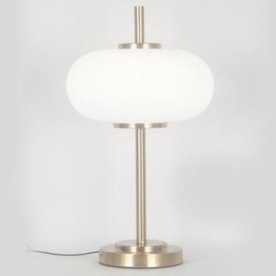 Stolna lampa 1xE14/3W/230V bijela/mesing