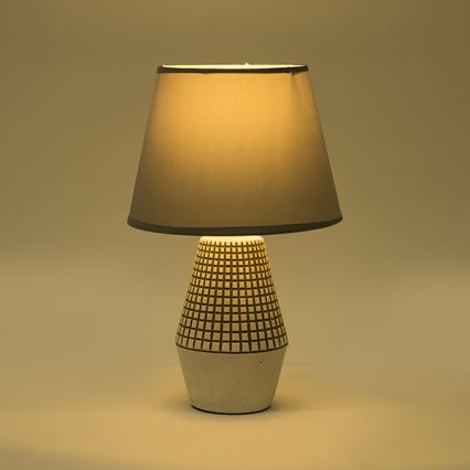 Stolna lampa 1xE14/40W/230V bijela/siva