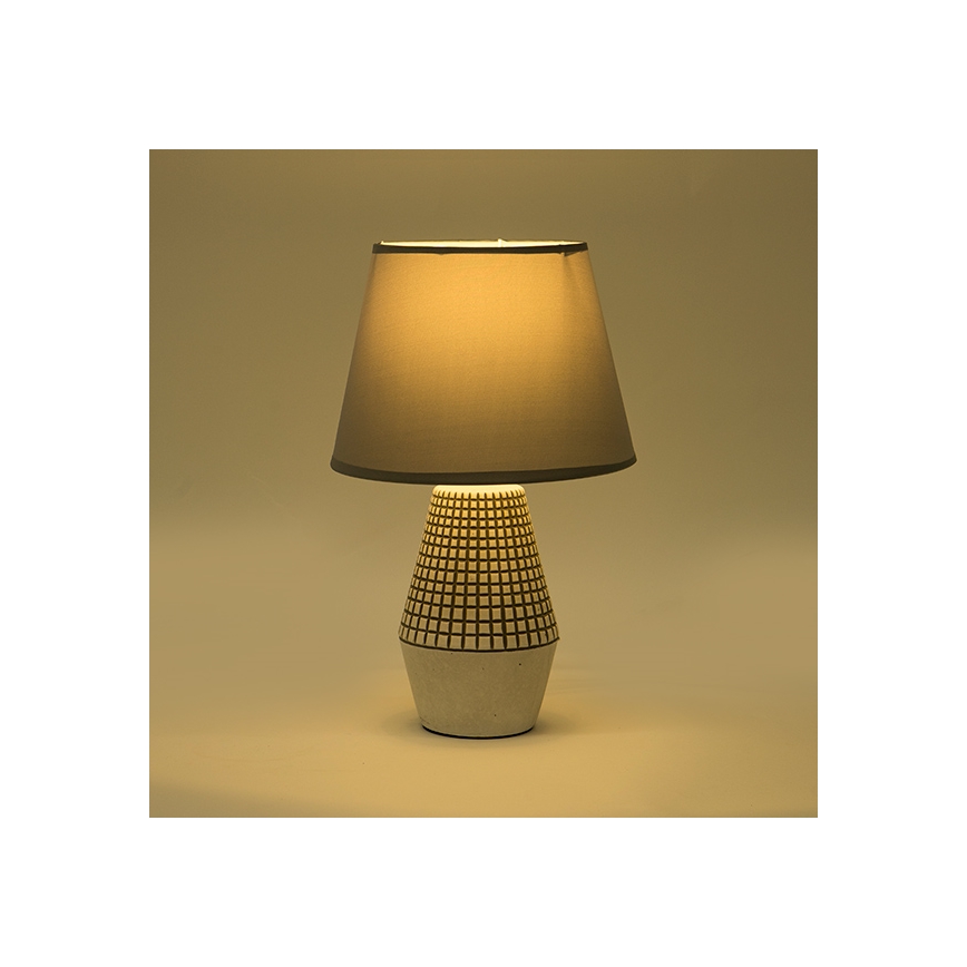 Stolna lampa 1xE14/40W/230V bijela/siva