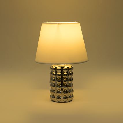 Stolna lampa 1xE14/40W/230V bijela/sjajni krom