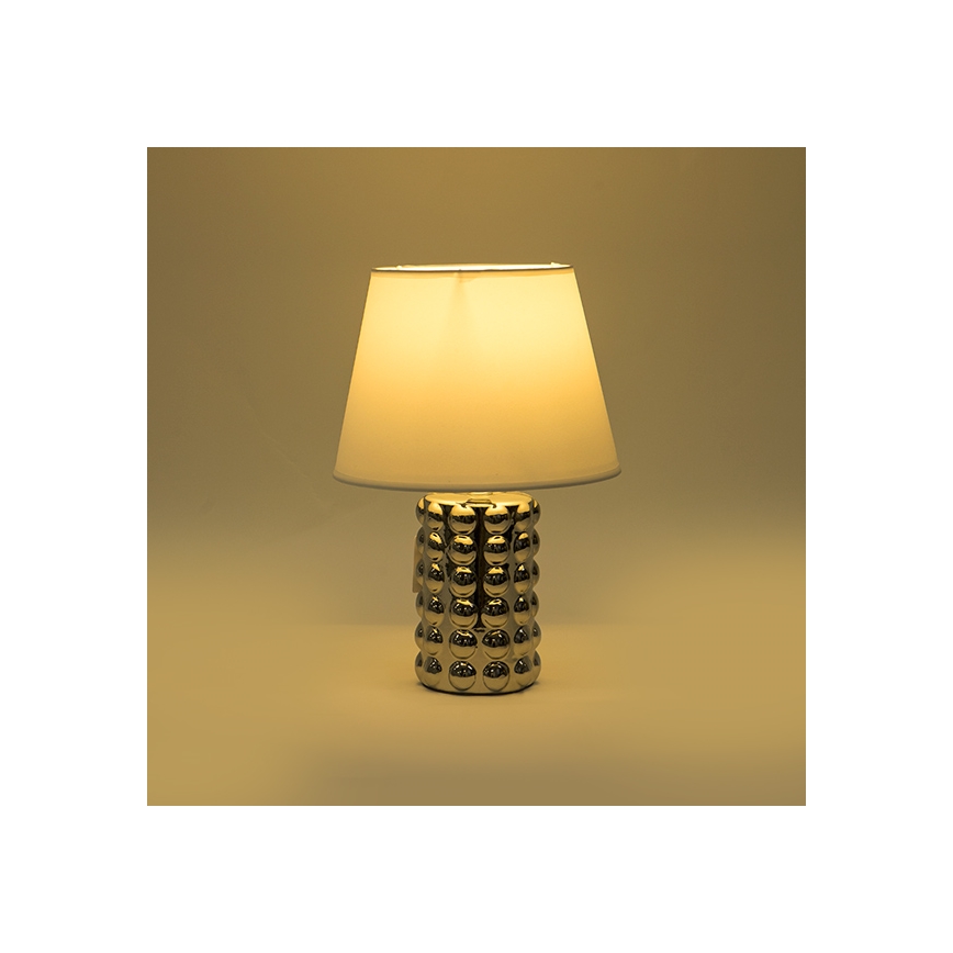 Stolna lampa 1xE14/40W/230V bijela/sjajni krom