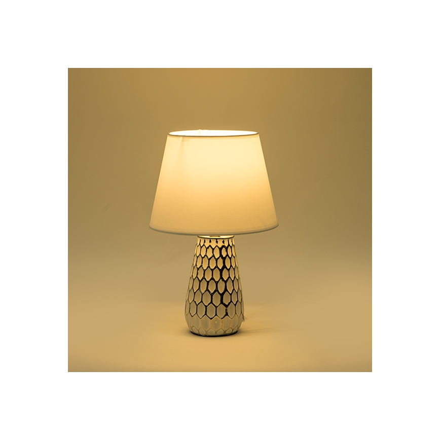 Stolna lampa 1xE14/40W/230V bijela/srebrna