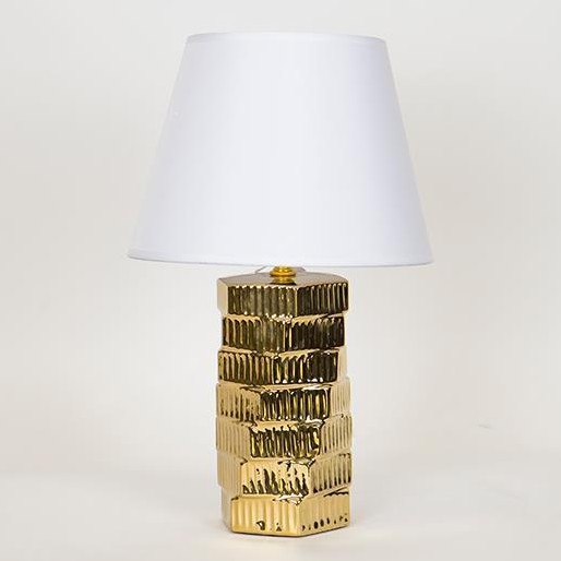 Stolna lampa 1xE14/40W/230V bijela/zlatna