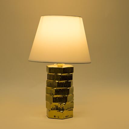 Stolna lampa 1xE14/40W/230V bijela/zlatna