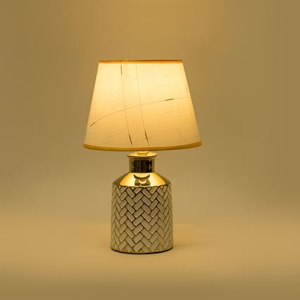 Stolna lampa 1xE14/40W/230V bijela/zlatna