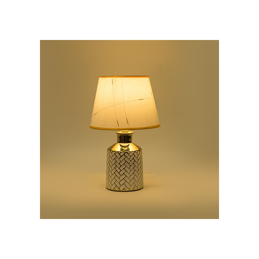 Stolna lampa 1xE14/40W/230V bijela/zlatna
