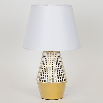 Stolna lampa 1xE14/40W/230V bijela/zlatna